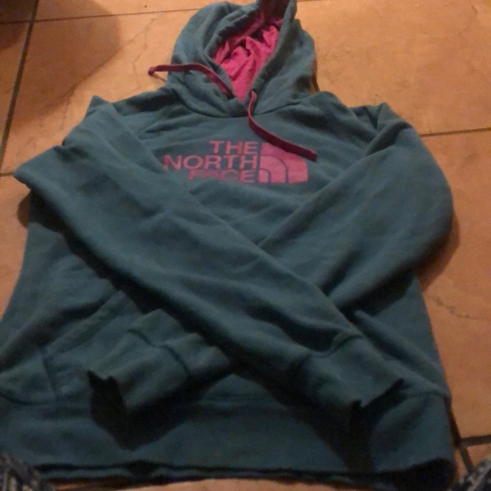Blue and pink hoodie